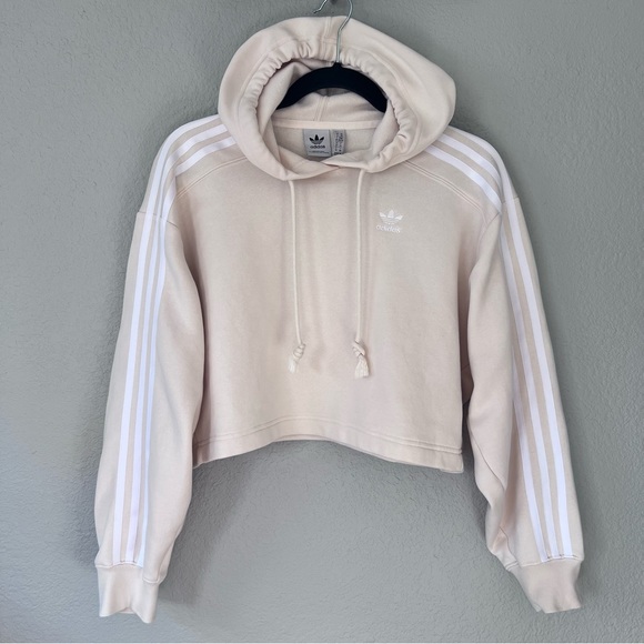 Adidas Originals Adicolor Cropped Cream Hoodie XS. - Picture 4 of 16
